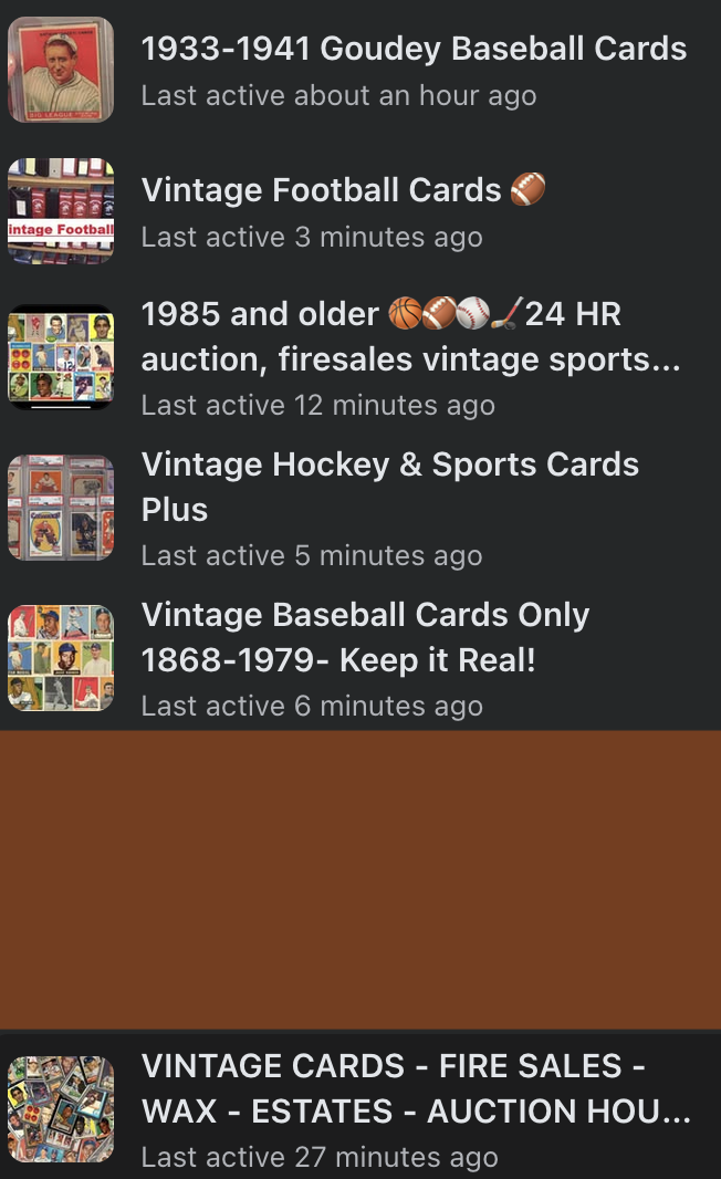 Hobby-related Facebook groups